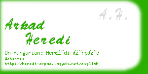 arpad heredi business card